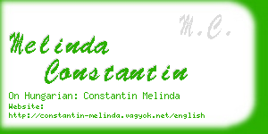 melinda constantin business card